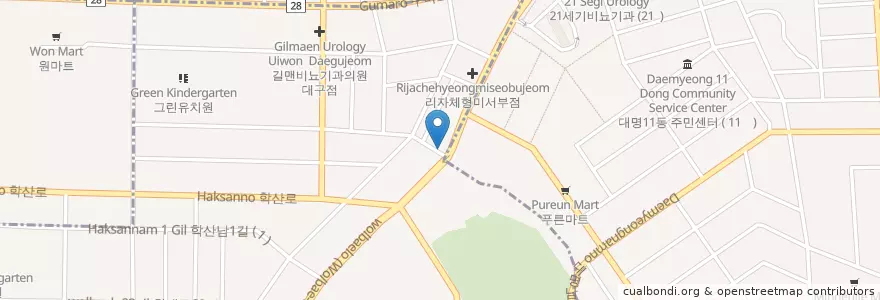Mapa de ubicacion de 박세영외과의원 en 大韓民国, 大邱, 達西区.