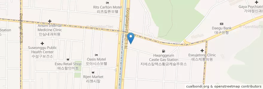 Mapa de ubicacion de Angyeon Eye Clinic en South Korea, Daegu, Suseong-Gu, Jisan-Dong.