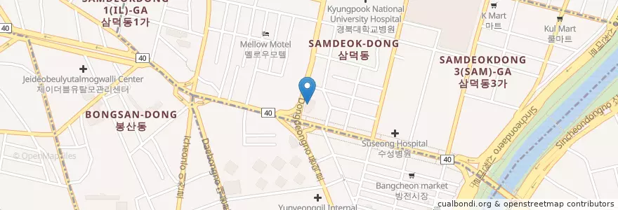 Mapa de ubicacion de 새이치과 en کره جنوبی, دائجو, 중구.