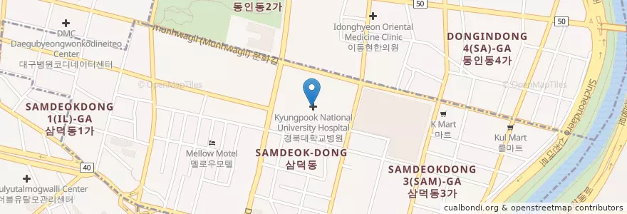 Mapa de ubicacion de 경북대학교병원 en Corea Del Sur, Daegu, 중구.