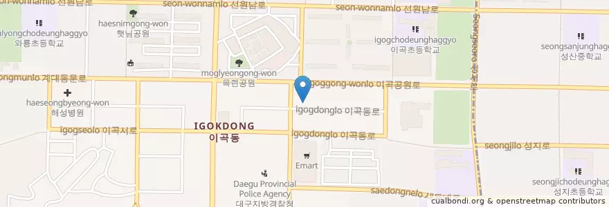 Mapa de ubicacion de Seongseojeil Eye Clinic en South Korea, Daegu, Dalseo-Gu, Igok-Dong.