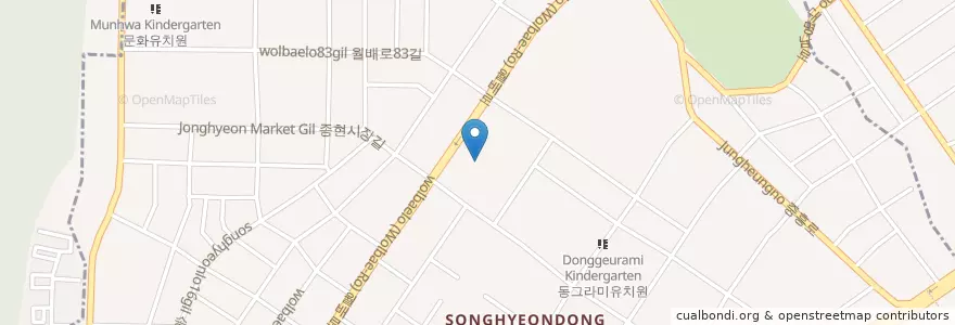 Mapa de ubicacion de 참조은병원 en Güney Kore, Daegu, 달서구, 송현동.