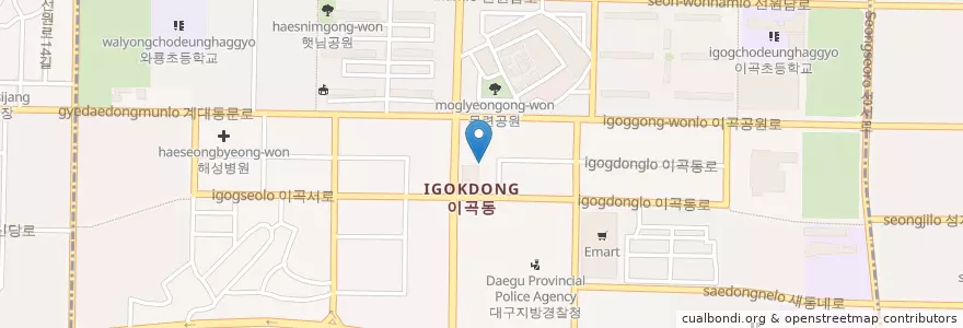 Mapa de ubicacion de Daegujungang Eye Clinic en South Korea, Daegu, Dalseo-Gu, Igok-Dong.