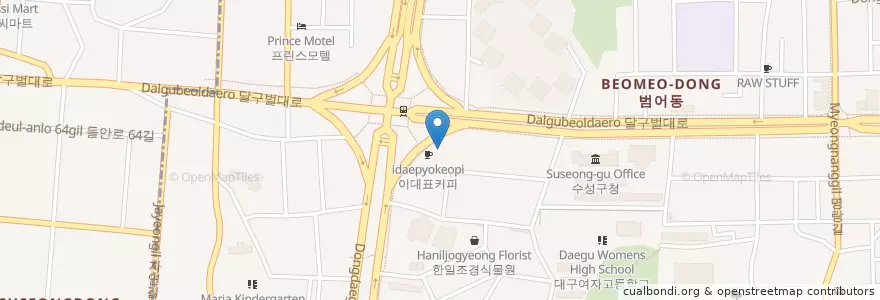Mapa de ubicacion de 대구남부외과 en Südkorea, Daegu, Suseong-Gu, 범어동.