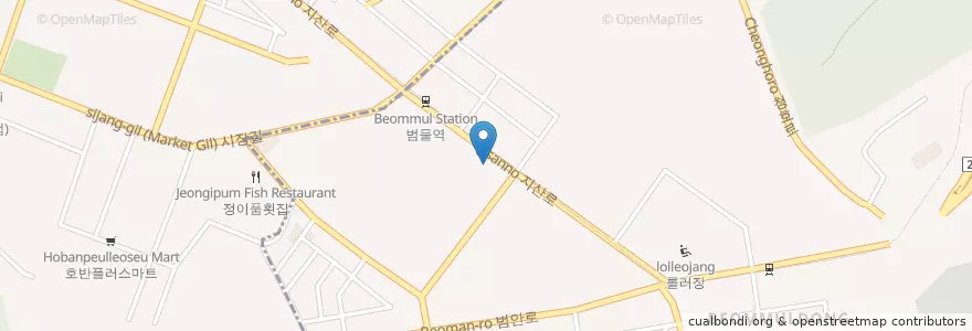 Mapa de ubicacion de 비피노한의원 en Coreia Do Sul, Daegu, 수성구, 지산동.