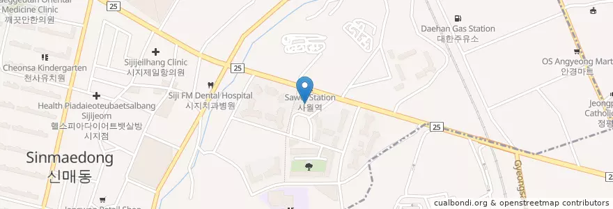 Mapa de ubicacion de 사랑의한의원 en 韩国/南韓, 大邱, 壽城區, 고산동.