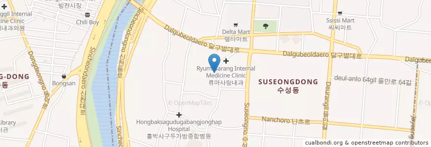 Mapa de ubicacion de 삼성흉부외과 en کره جنوبی, دائجو, 수성동.