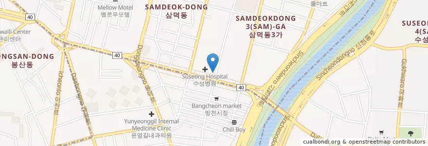 Mapa de ubicacion de 조무현연합치과의원 en Zuid-Korea, Daegu, 중구.