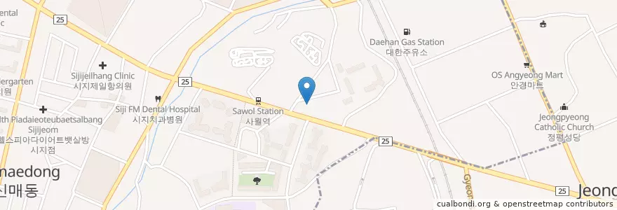 Mapa de ubicacion de 대구뉴욕치과 en Südkorea, Daegu, Suseong-Gu.