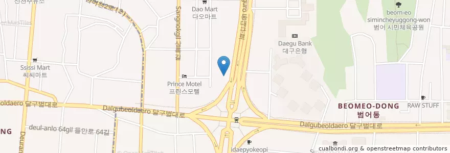 Mapa de ubicacion de 대경방사선과의원 en Korea Selatan, Daegu, 수성구, 범어동.