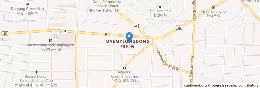 Mapa de ubicacion de 이근일정형외과 en 大韓民国, 大邱, 南区, 대명동.