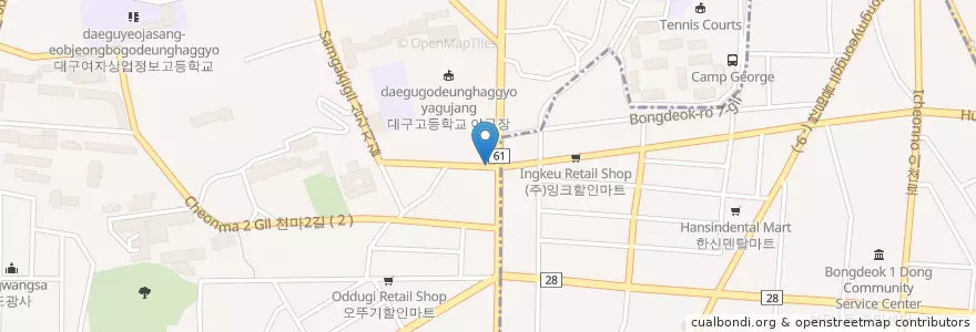 Mapa de ubicacion de 윤용현성형외과 en 大韓民国, 大邱, 南区, 대명동.
