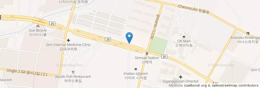 Mapa de ubicacion de 웰스성형외과 en Coreia Do Sul, Daegu, 수성구, 고산동.