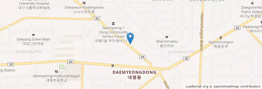 Mapa de ubicacion de 성도내과 en Corée Du Sud, Daegu, 남구, 대명동.