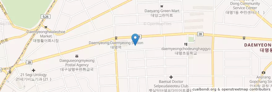 Mapa de ubicacion de 오신열신경정신과의원 en كوريا الجنوبية, ديغو, 남구, 대명동.