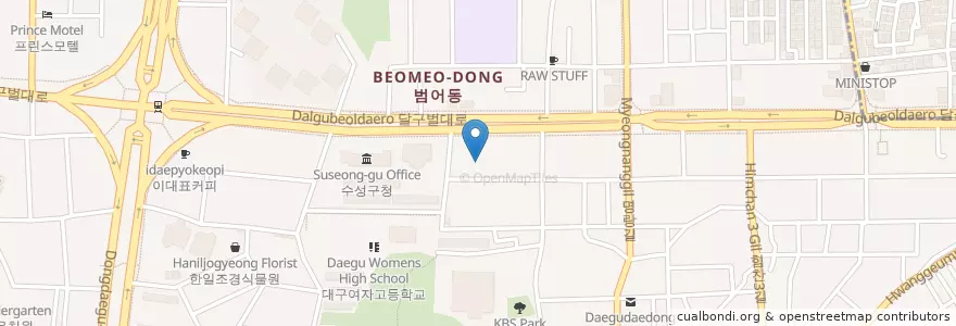 Mapa de ubicacion de 김기호한의원 en Güney Kore, Daegu, 수성구, 범어동.