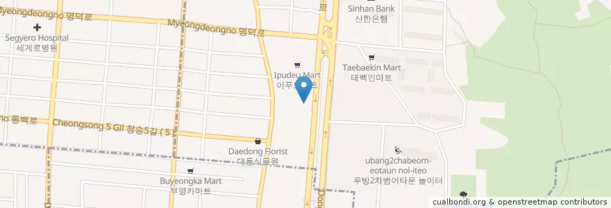 Mapa de ubicacion de 효산병원효산한방병원 en Corée Du Sud, Daegu, 수성구, 범어동.