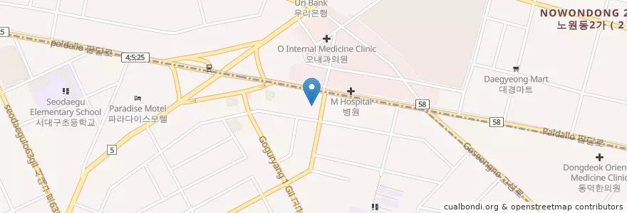 Mapa de ubicacion de Segwang Oriental Medicine Clinic en South Korea, Daegu, Seo-Gu.