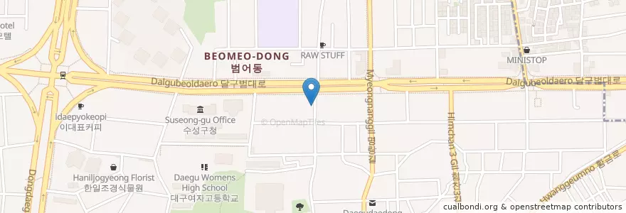 Mapa de ubicacion de 수성연세치과 en Corea Del Sud, Daegu, 수성구, 범어동.