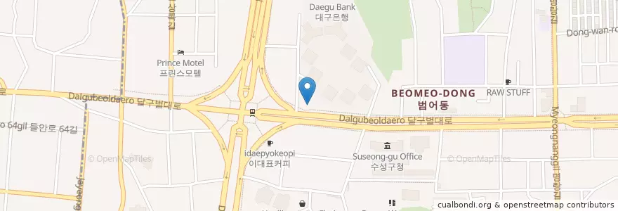Mapa de ubicacion de 맥치과병원 en Coreia Do Sul, Daegu, 수성구, 범어동.
