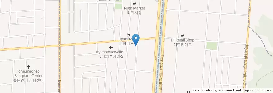 Mapa de ubicacion de 명치과 en Zuid-Korea, Daegu, 수성구, 두산동.