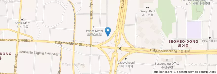 Mapa de ubicacion de 이경영성형외과의원 en 대한민국, 대구, 수성구, 범어동.