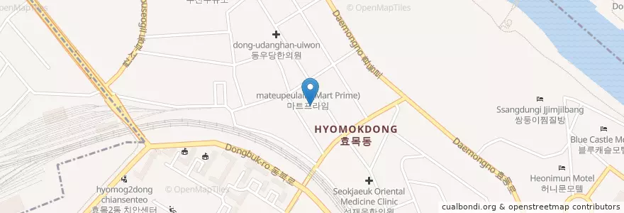 Mapa de ubicacion de Yegajeonguihakgwa Clinic en South Korea, Daegu, Dong-Gu, Hyomokdong, Hyomok-Dong.