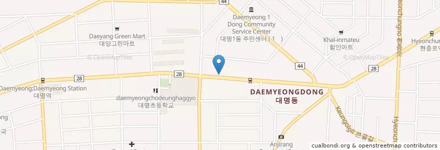 Mapa de ubicacion de 제성한방병원 en Coreia Do Sul, Daegu, 남구, 대명동.
