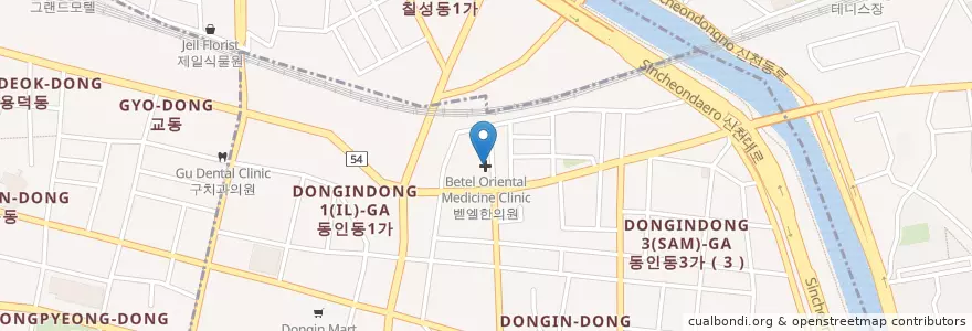 Mapa de ubicacion de Betel Oriental Medicine Clinic en South Korea, Daegu.