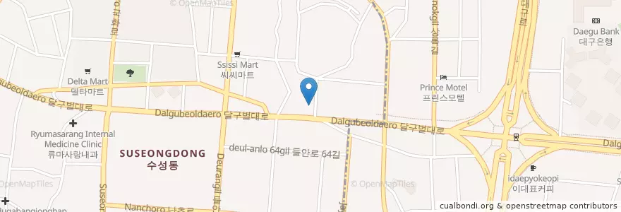 Mapa de ubicacion de 대구언어치료실 en Республика Корея, Тэгу, 수성구.