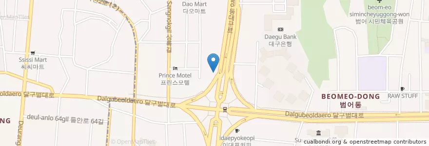 Mapa de ubicacion de 고신한의원 en Coreia Do Sul, Daegu, 수성구, 범어동.