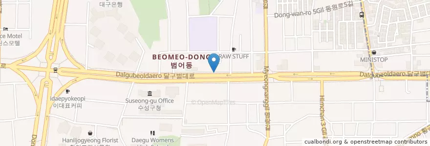 Mapa de ubicacion de 반월동물병원 en Республика Корея, Тэгу, 수성구, 범어동.