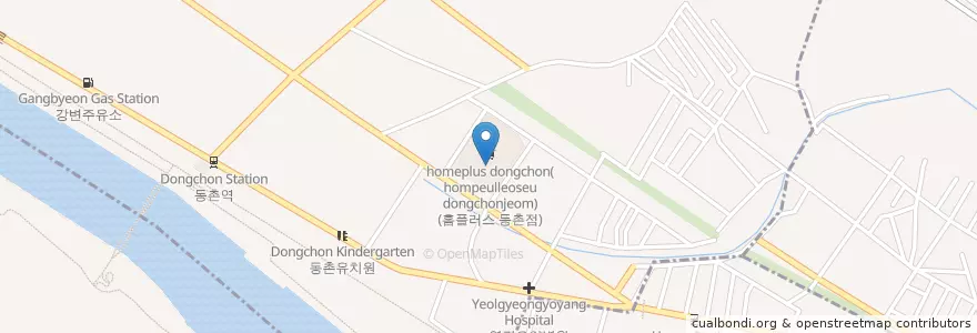 Mapa de ubicacion de 쿨펫동물병원 en 대한민국, 대구, 동구.