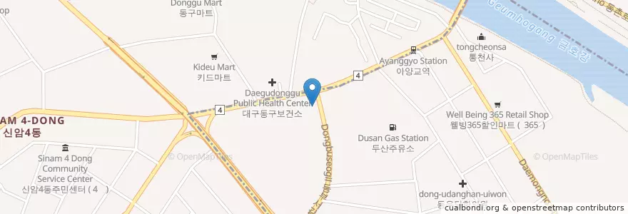 Mapa de ubicacion de 종동물병원 en 대한민국, 대구, 동구.