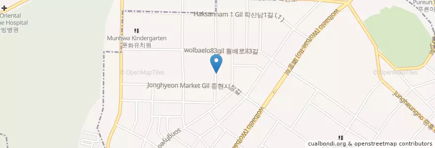 Mapa de ubicacion de 세림동물병원 en Güney Kore, Daegu, 달서구.