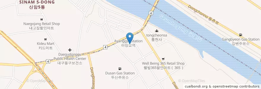 Mapa de ubicacion de 박순복동물병원 en Güney Kore, Daegu, 동구, 효목동.