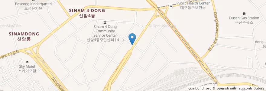 Mapa de ubicacion de 동대구요양병원 en Республика Корея, Тэгу, 동구.