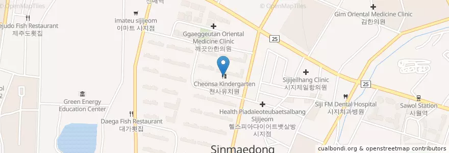 Mapa de ubicacion de 이병훈치과의원 en كوريا الجنوبية, ديغو, 수성구, 고산동, 고산동.