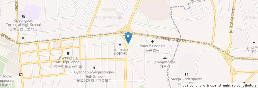Mapa de ubicacion de 정인섭치과의원 en كوريا الجنوبية, ديغو, 남구.