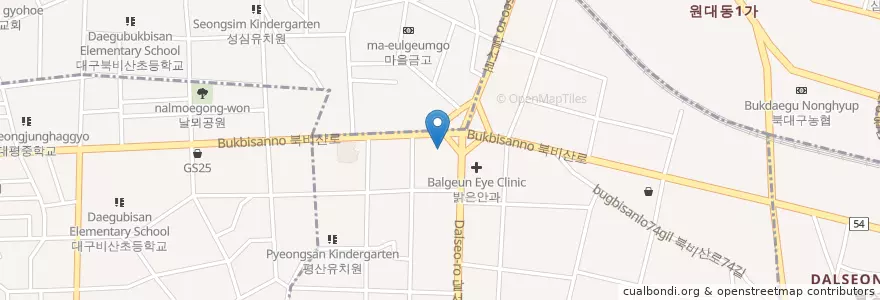 Mapa de ubicacion de 신문수치과의원 en Corea Del Sud, Daegu, 서구, 비산동.