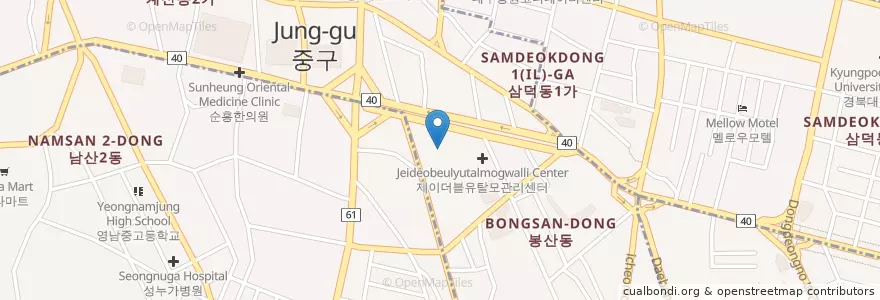 Mapa de ubicacion de 리즈치과의원 en 韩国/南韓, 大邱, 中區, 성내동.