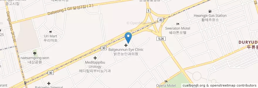 Mapa de ubicacion de 이성철치과의원 en Zuid-Korea, Daegu, 달서구, 두류동.