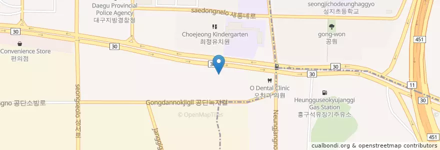 Mapa de ubicacion de 성서치과의원 en Республика Корея, Тэгу, 달서구, 이곡동.