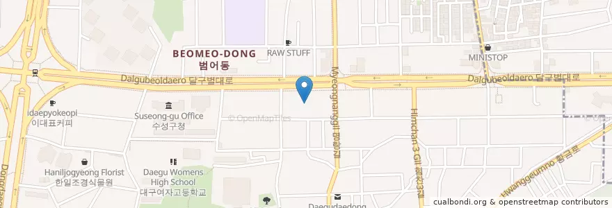 Mapa de ubicacion de 수성연합치과의원 en 韩国/南韓, 大邱, 壽城區, 범어동.