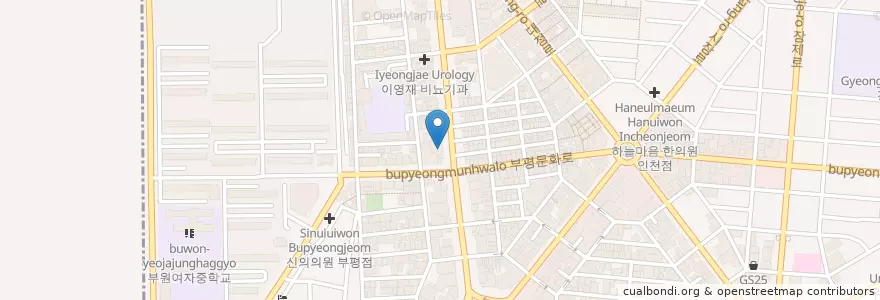 Mapa de ubicacion de 연세W치과 인천부평점 en Güney Kore, 인천, 부평구, 부평동.