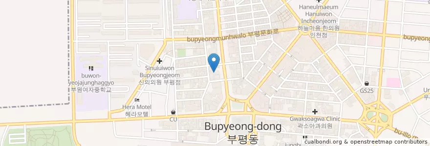 Mapa de ubicacion de 미래항맥외과 en Corée Du Sud, Inchon, 부평구, 부평동.