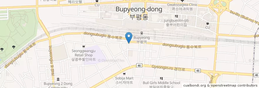 Mapa de ubicacion de 실로암한의원 en Corea Del Sur, Incheon, 부평구, 부평동.