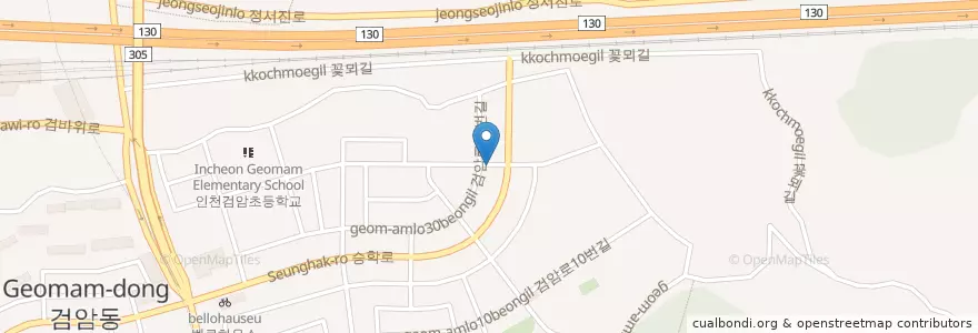 Mapa de ubicacion de 검암중앙의원 en Corea Del Sur, Incheon, 서구.