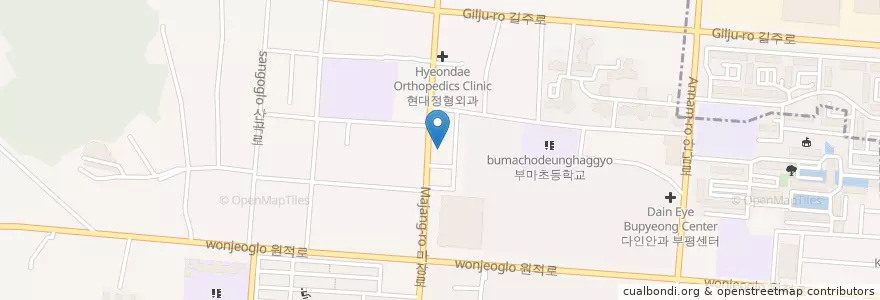 Mapa de ubicacion de 새봄여성병원 en Corée Du Sud, Inchon, 부평구.