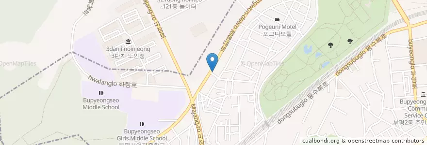 Mapa de ubicacion de 다인이비인후과 en 韩国/南韓, 仁川廣域市, 富平區, 부평동.